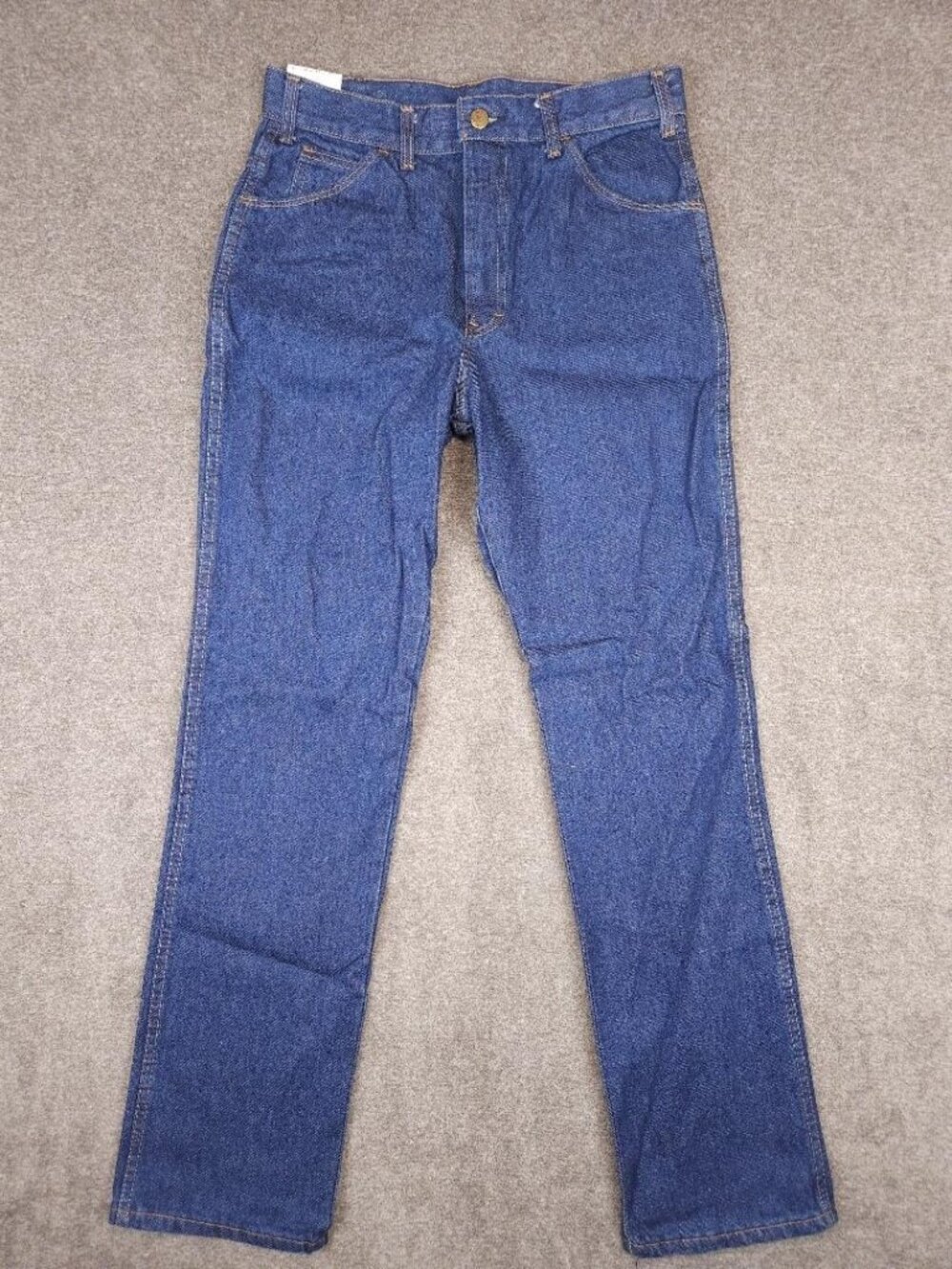 Deadstock Saddle King Mens 33X 32 Blue Dark Wash Denim Made in USA Talon Zipper